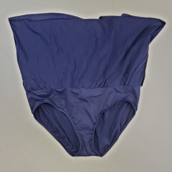 Lands' End Women's Swim Skirt Size 16 Navy Blue Mini - Picture 2 of 8